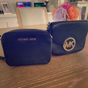Two crossbody leather Michael Kors bags